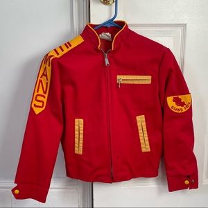 Red and Yellow Bomber Jacket